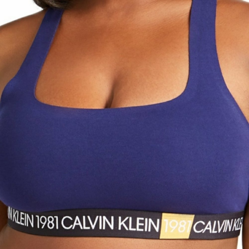 Calvin Klein racerback unlined logo bra 3x